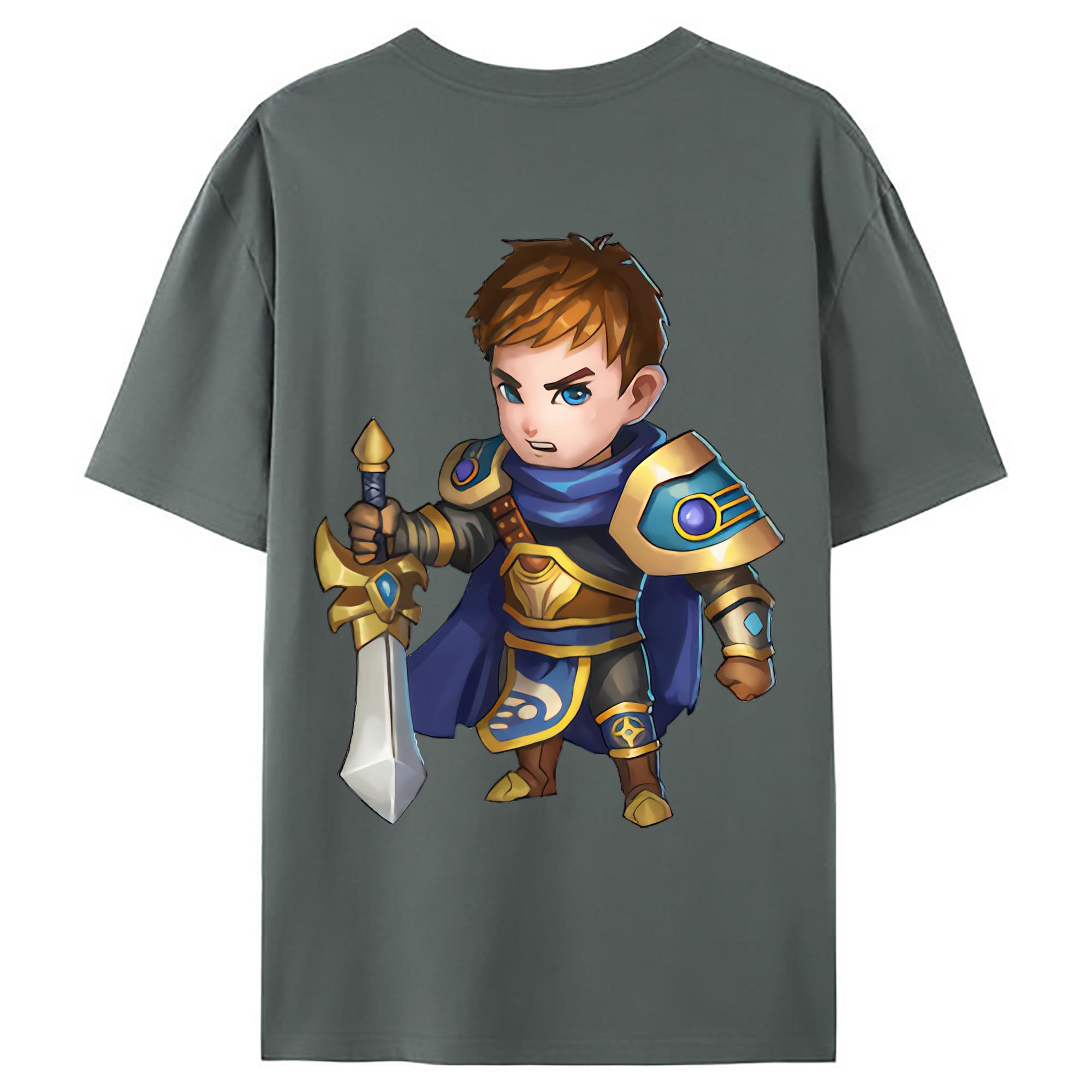 （画像用） リーグ・オブ・レジェンド League of Legends LOL 綿100％ メンズ半袖Tシャツ（バックプリント） 通気性